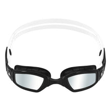 Load image into Gallery viewer, Aquasphere Ninja – Silver Titanium Mirrored Lens – Black/White Swim Racing Goggles