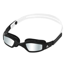 Load image into Gallery viewer, Aquasphere Ninja – Silver Titanium Mirrored Lens – Black/White Swim Racing Goggles
